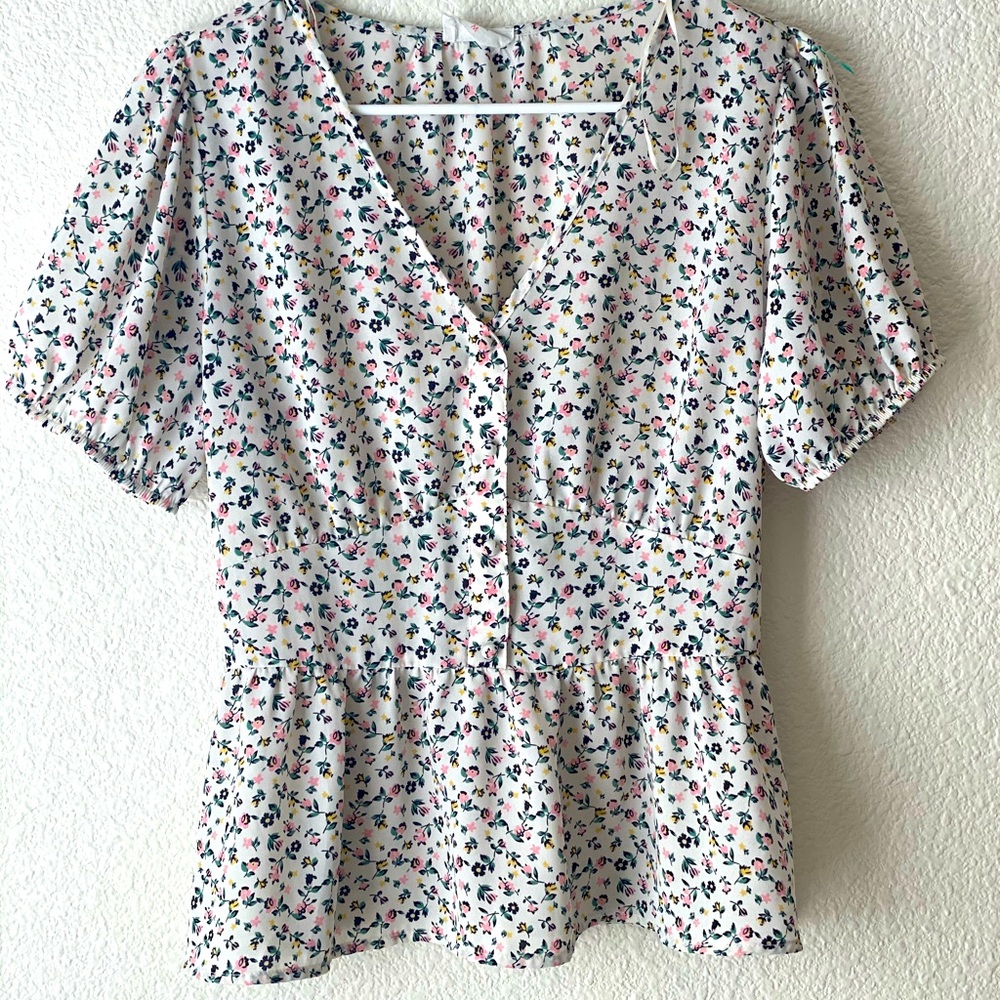 Sienna Sky White Floral Blouse